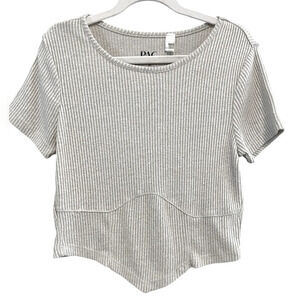 PacSun Women Juniors Beige Cream Tan Crop-top short sleeves size XS